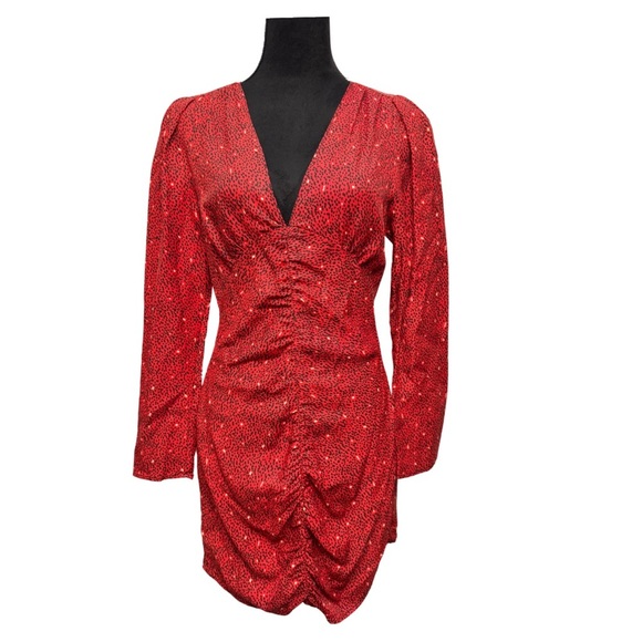 Zara Ruched Long Sleeve Dress - Picture 2 of 10